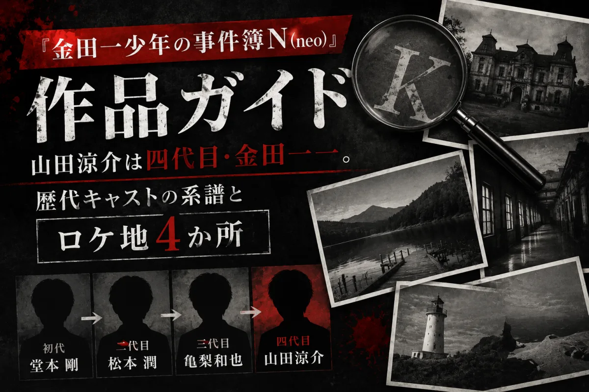 『金田一少年の事件簿N(neo)』作品ガイド|山田涼介は四代目・金田一一。歴代キャストの系譜とロケ地4か所